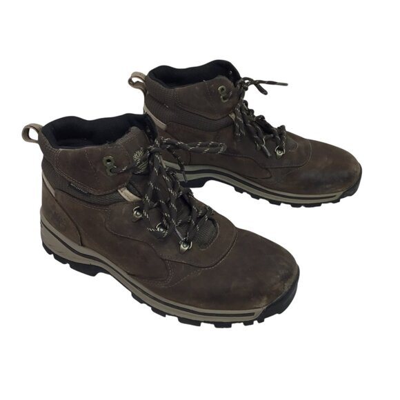 Timberland Mens 7 Waterproof Nubuck Leather Lace Brown Hiking Boots - Picture 8 of 11